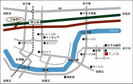 ミノルプレスまでの地図